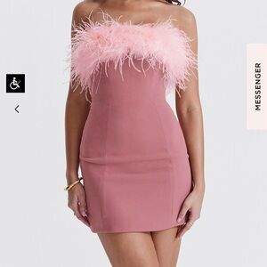 House of CB Alexa feather dress